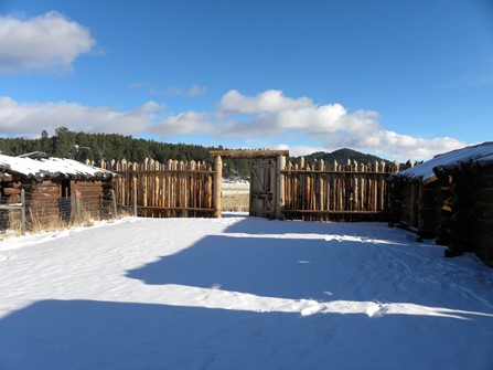 A picture containing sky, snow, outdoor, shore.