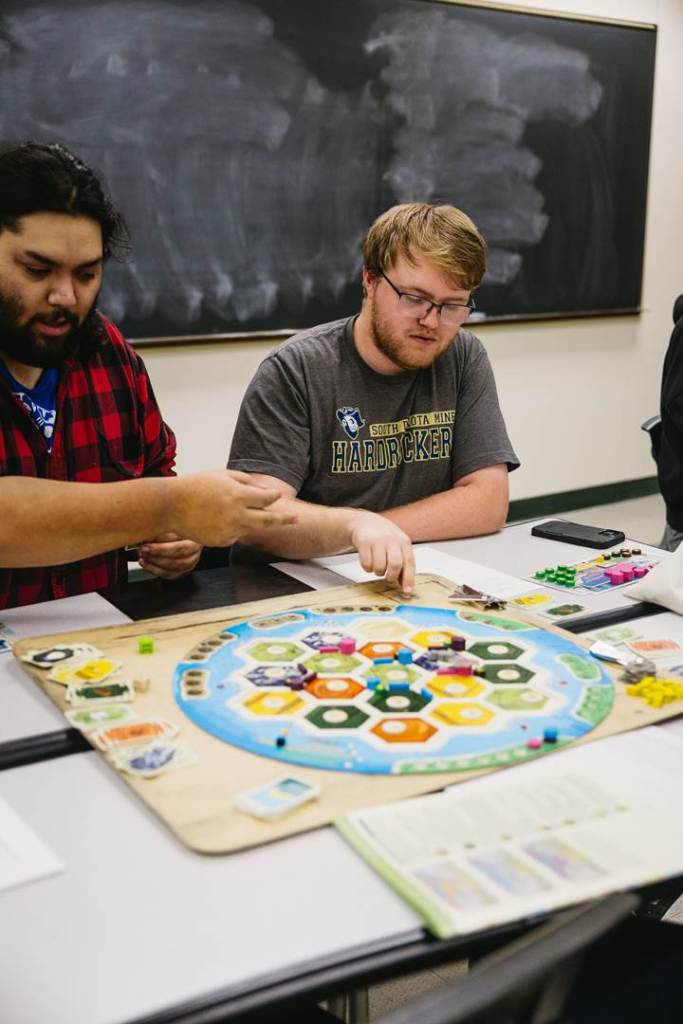 Students actively playing the game.  